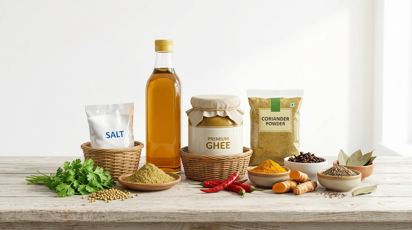 Oil Ghee and Masala